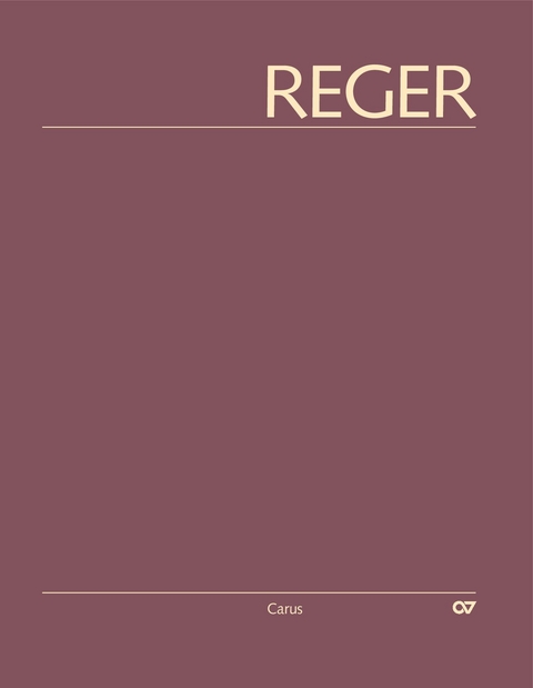 Reger-Werkausgabe, Bd. II/6: Lieder mit Orchesterbegleitung - Max Reger