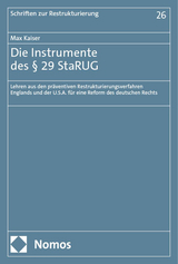 Die Instrumente des § 29 StaRUG - Max Kaiser