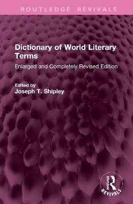 Dictionary of World Literary Terms - 