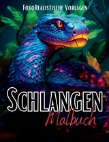 Malbuch Schlangen „Fotorealistisch“. - Lucy´s Schwarze Malbücher