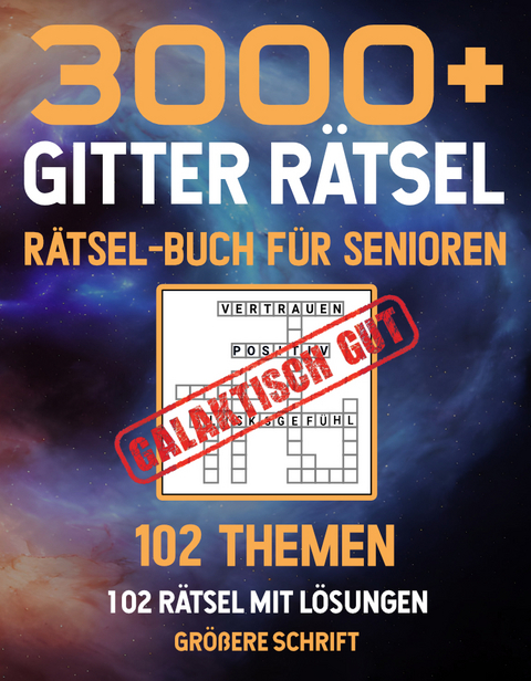 3000+ Gitter Rätsel Buch für Senioren aus 102 Themengebieten - Design Madrigenum