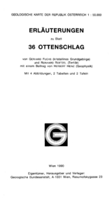 Erläuterungen zu Blatt 36 Ottenschlag - Gerhard Fuchs, Reinhard Roetzel