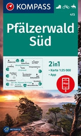 KOMPASS Wanderkarte 473 Pfälzerwald Süd 1:25.000 - 