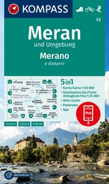 KOMPASS Wanderkarte 53 Meran und Umgebung / Merano e dintorni 1:50.000 - 