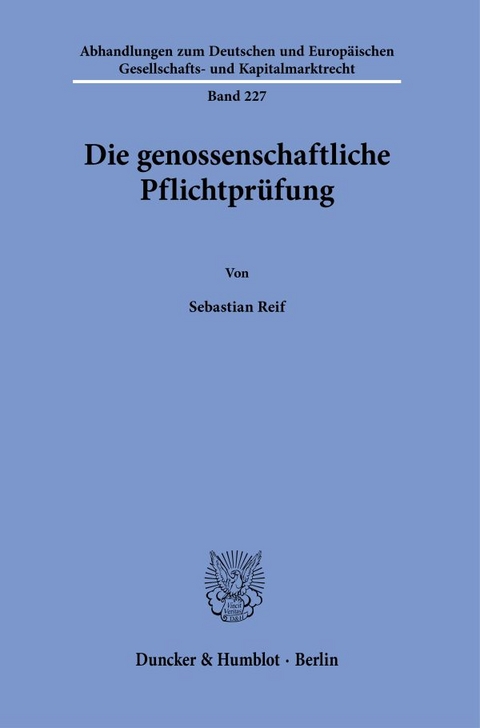 Die genossenschaftliche Pflichtprüfung. - Sebastian Reif