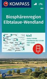 KOMPASS Wanderkarte 862 Biosphärenregion Elbtalaue-Wendland 1:50.000