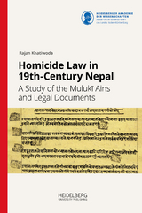 Homicide Law in 19th-Century Nepal - Rajan Khatiwoda