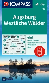 KOMPASS Wanderkarte 162 Augsburg, Westliche Wälder 1:50.000 - 
