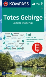 KOMPASS Wanderkarte 19 Totes Gebirge, Almtal, Stodertal 1:50.000 - 