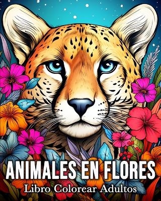 Animales en Flores Libro Colorear Adultos - Anna Colorphil