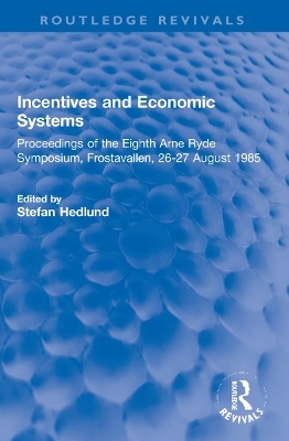 Incentives and Economic Systems - 