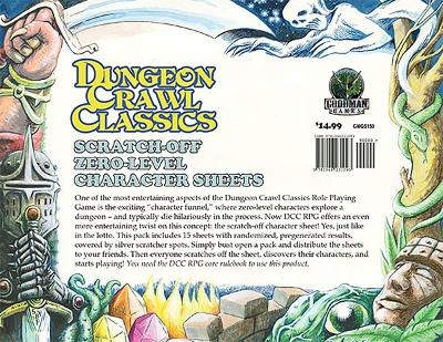 DCC RPG 0-Level Scratch Off Character Sheets -  Na