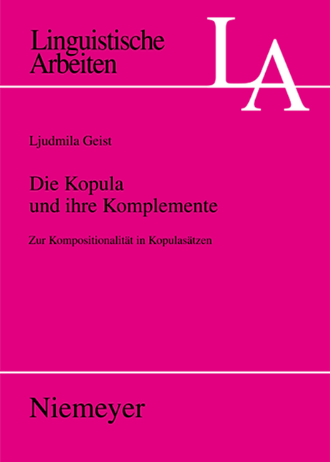 Die Kopula und ihre Komplemente - Ljudmila Geist