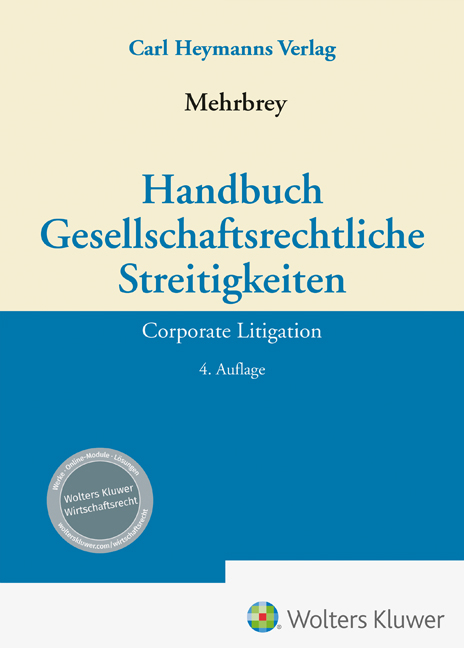 Handbuch Gesellschaftsrechtliche Streitigkeiten - 