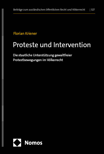 Proteste und Intervention - Florian Kriener