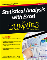 Statistical Analysis with Excel For Dummies - Joseph Schmuller