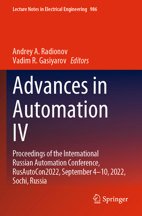 Advances in Automation IV - 