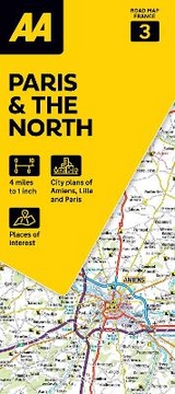 AA Road Map Paris & The North - 