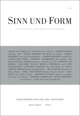 SINN UND FORM 1/2024