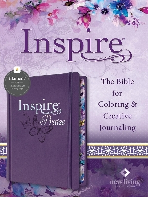 Inspire Praise Bible NLT (Hardcover Leatherlike, Purple, Filament Enabled) -  Tyndale