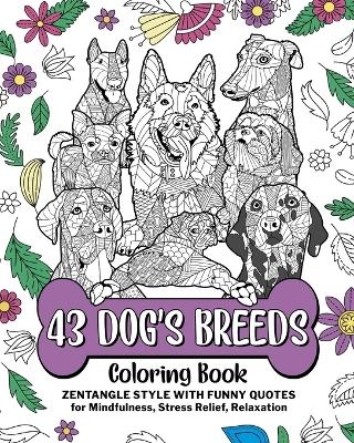 43 Dog's Breeds Coloring Book -  Paperland