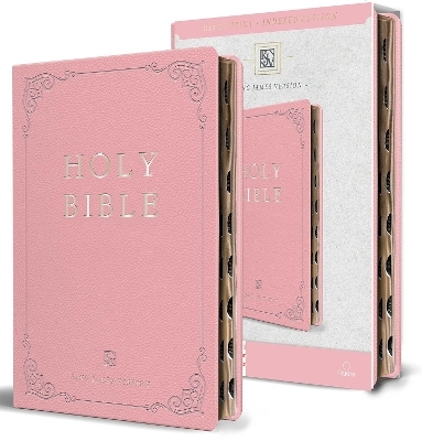 KJV Holy Bible, Giant Print Thinline Large format, Pink Premium Imitation Leathe r with Ribbon Marker, Red Letter, and Thumb Index  -  King James Version