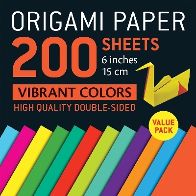 Origami Paper 200 sheets Vibrant Colors 6" (15 cm) - 