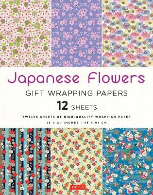 Japanese Flowers Gift Wrapping Papers - 12 sheets - 