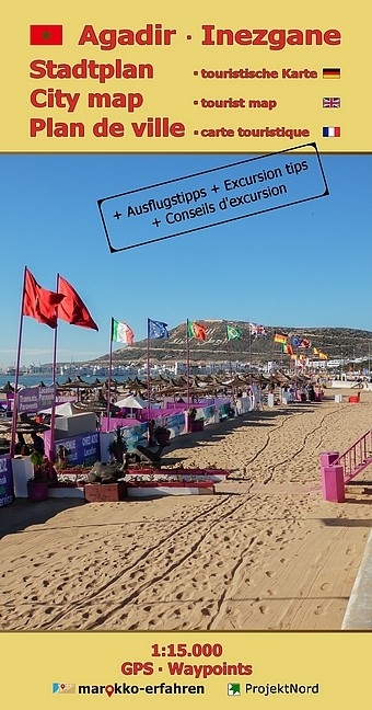 Stadtplan Agadir - Cityplan Inezgane 1:15.000 + Ausflugstipps + GPS-Waypoints - A. + B. Conrad