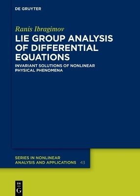 Lie Group Analysis of Differential Equations - Ranis Ibragimov