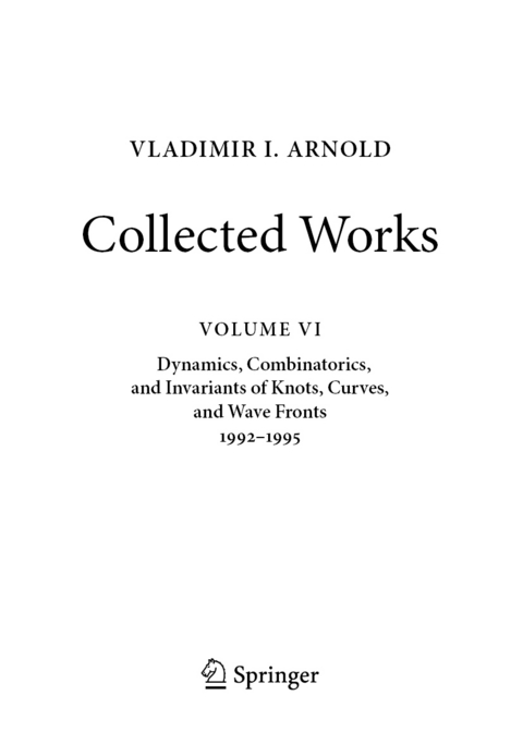 VLADIMIR I. ARNOLD—Collected Works - Vladimir I. Arnold