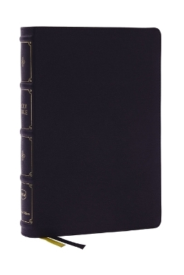 NKJV, Large Print Thinline Reference Bible, Blue Letter, Maclaren Series, Leathersoft, Black, Comfort Print -  Thomas Nelson