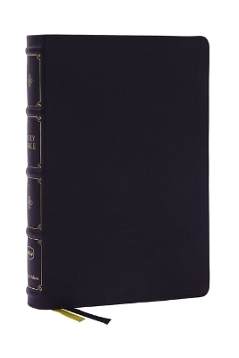 NKJV, Large Print Thinline Reference Bible, Blue Letter, Maclaren Series, Leathersoft, Black, Thumb Indexed, Comfort Print -  Thomas Nelson