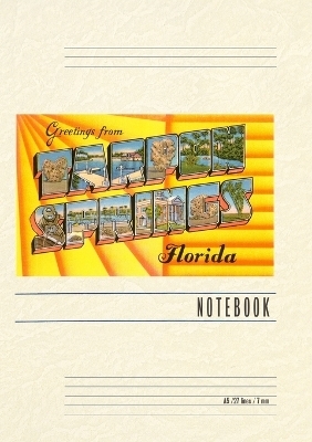 Vintage Lined Notebook Greetings from Tarpon Springs, Florida