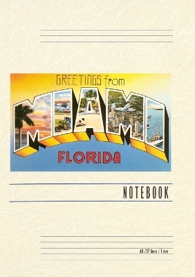 Vintage Lined Notebook Greetings from Miami, Florida