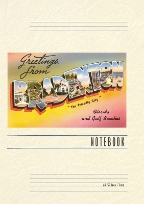 Vintage Lined Notebook Greetings from Bradenton, Florida