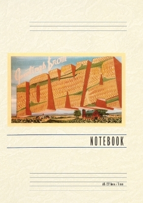 Vintage Lined Notebook Greetings from Iowa