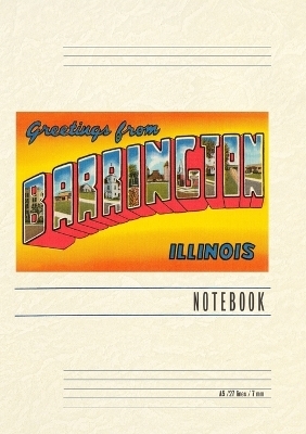 Vintage Lined Notebook Greetings from Barrington, Illinois