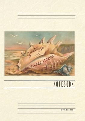 Vintage Lined Notebook Seashell Greetings from Stuart, Florida