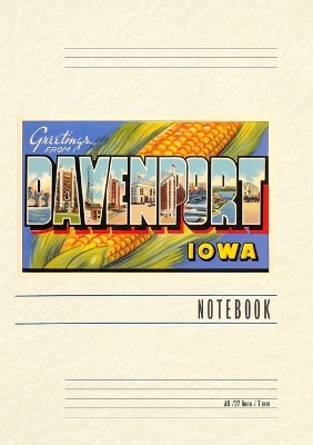 Vintage Lined Notebook Greetings from Davenport