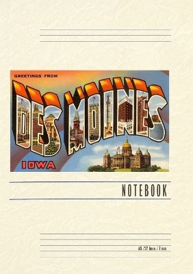 Vintage Lined Notebook Greetings from Des Moines