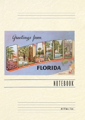 Vintage Lined Notebook Greetings from Orlando, Florida