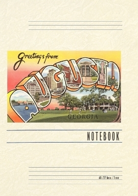 Vintage Lined Notebook Greetings from Augusta