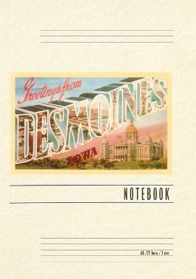 Vintage Lined Notebook Greetings from Des Moines