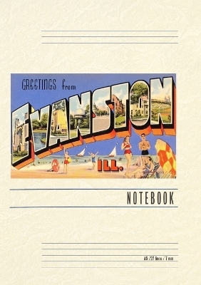 Vintage Lined Notebook Greetings from Evanston, Illinois