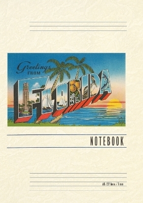 Vintage Lined Notebook Greetings from Florida