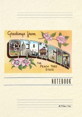 Vintage Lined Notebook Greetings from Georgia