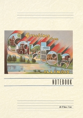 Vintage Lined Notebook Greetings from Canton, Illinois