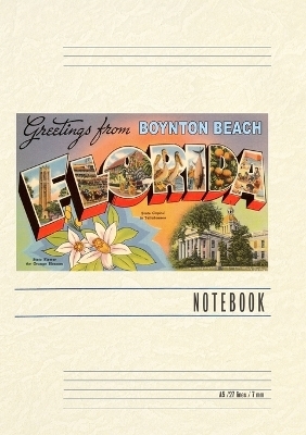 Vintage Lined Notebook Greetings from Boynton Beach