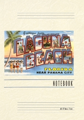 Vintage Lined Notebook Greetings from Laguna Beach, Florida